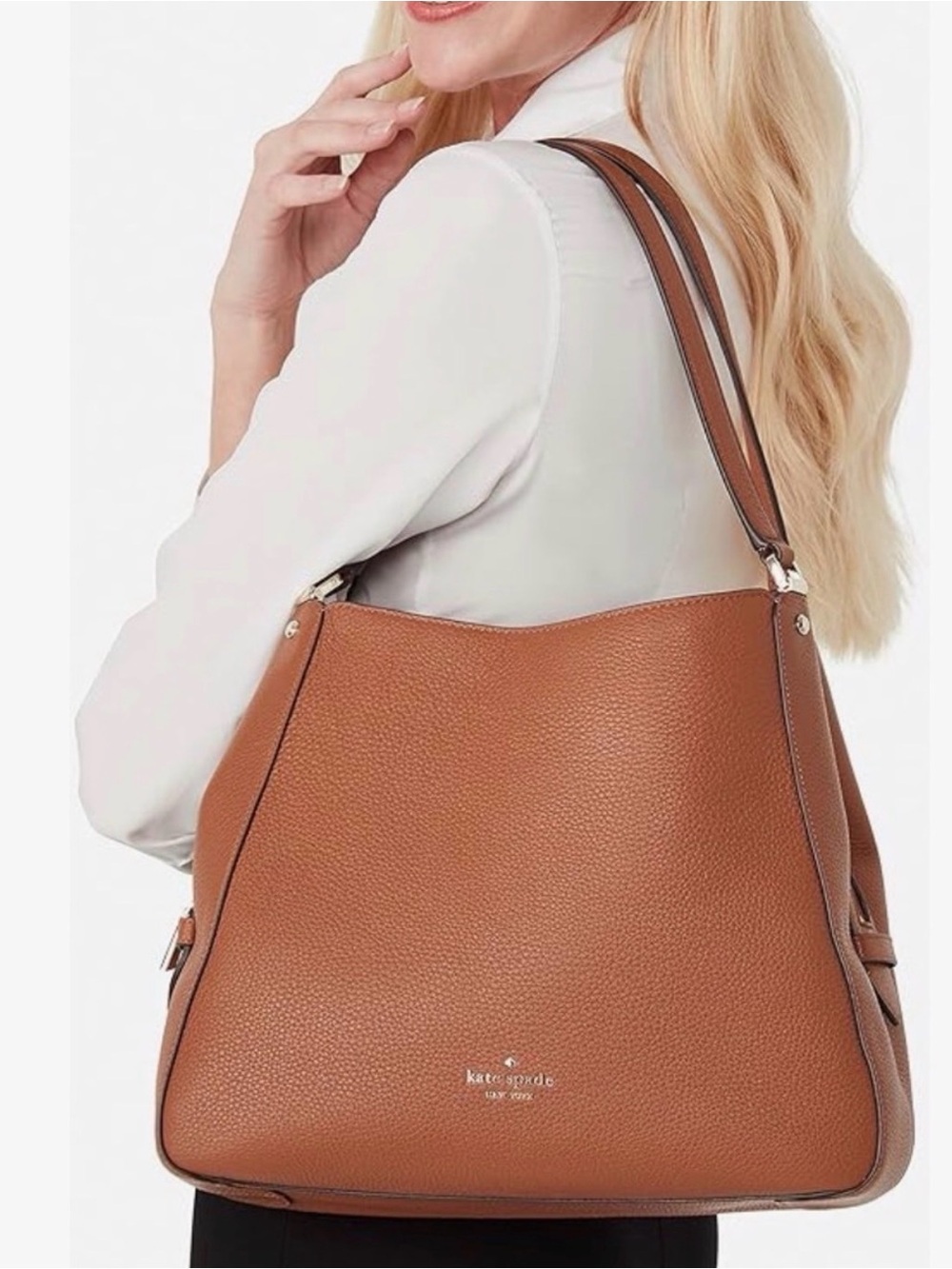 kate spade Leila Triple Compartment Shoulder Bag in Warm Gingerbread